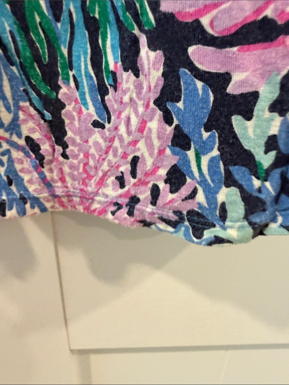 Lilly Pulitzer Coral Reef Pajama Set Pink, Green & Blue - Picture 12 of 16